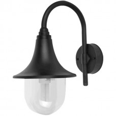 Φωτιστικό Φανάρι Επίτοιχο με ντουί E27 Polycarbonate Μαύρο IP44 9-361